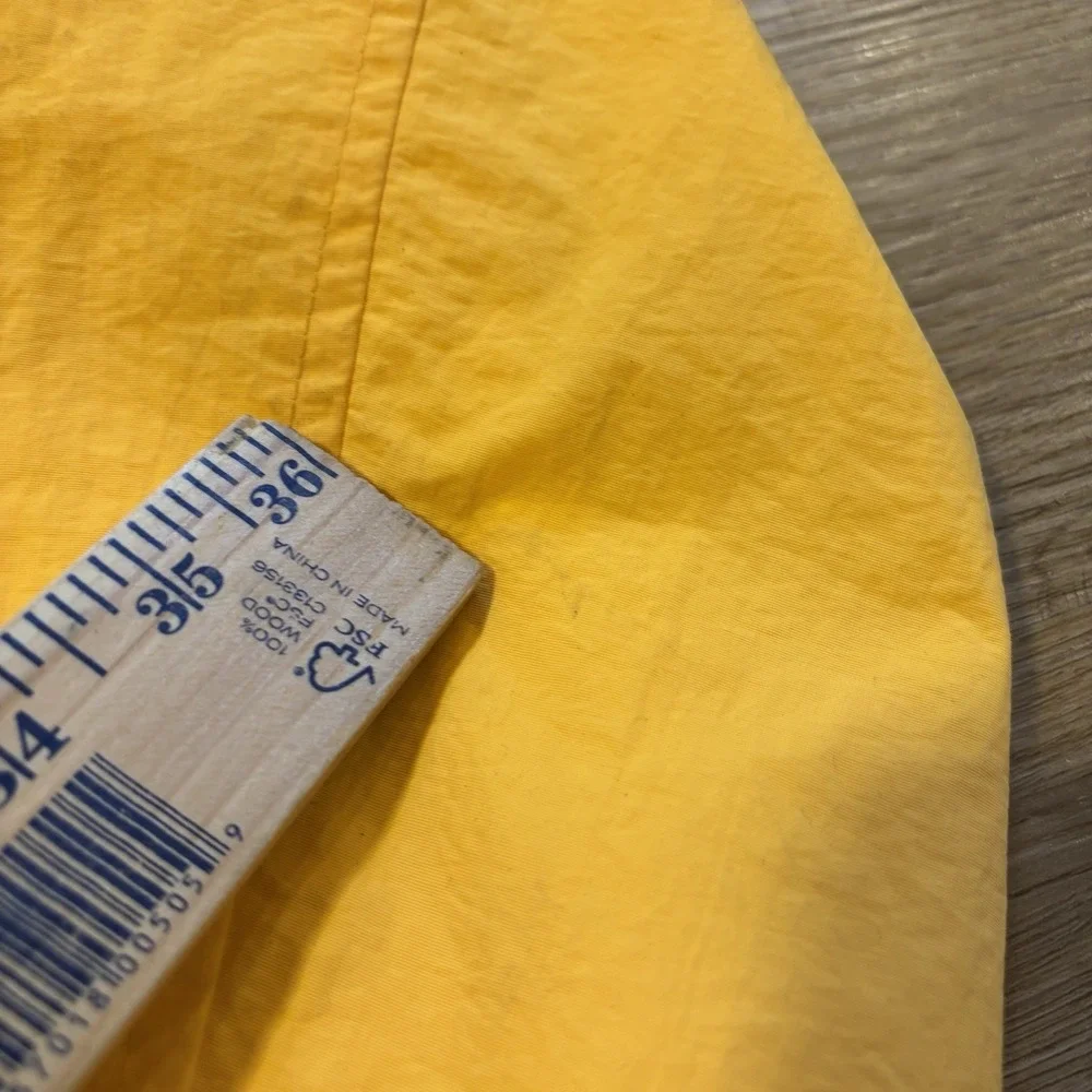 Levi's Hooded Rain Jacket Men's XL Yellow Windbreaker Jacket Full Zip Utility - Picture 5 of 15